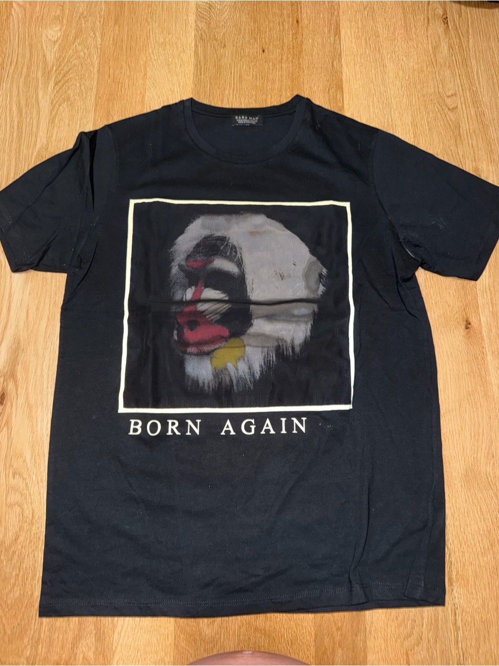 Zara Born Again Graphic Tee - Black